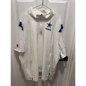 Nike NFL Dallas Cowboys Half Zip Pullover White Men's 4XL Performance Top NWOT